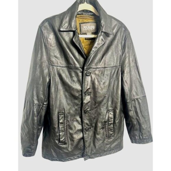 Wilsons Leather Y2K Men Polished Thinsulate Outerwear Quilted Lining Jacket S - Picture 3 of 11